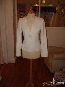 Zara - Veste blanche décolletée en V