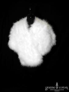 Étole / cape en duvet de cygne blanc