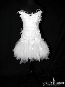 Max Chaoul - Collection I Love You - Robe courte et longue en mouchoirs de tulle