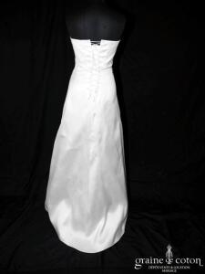 Mariées de Paris - Robe taille empire en mikado de soie ivoire