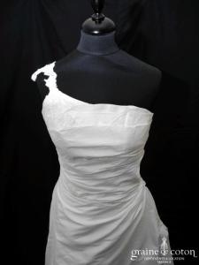 Création Mariephil - Robe en soie sauvage drapée