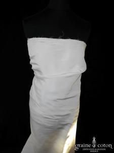 Lanvin collection Blanche - Robe bustier en taffetas de soie ivoire drapé