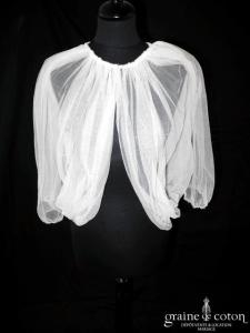 Lanvin collection Blanche - Boléro en tulle de soie ivoire
