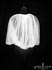 Lanvin collection Blanche - Boléro en tulle de soie ivoire