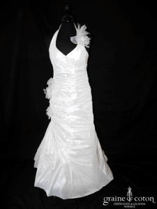 Linéa Raffaëlli - Robe une pièce en taffetas ivoire