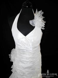 Linéa Raffaëlli - Robe une pièce en taffetas ivoire