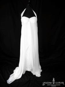 Pronuptia collection Allure - Sarouel empire en mousseline fluide ivoire clair