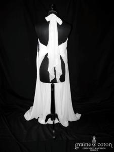 Pronuptia collection Allure - Sarouel empire en mousseline fluide ivoire clair