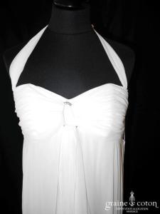 Pronuptia collection Allure - Sarouel empire en mousseline fluide ivoire clair