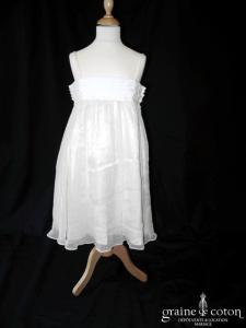 Pronuptia - Robe en coton et mousseline avec bretelles tressées