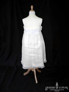 Pronuptia - Robe en coton et mousseline avec bretelles tressées