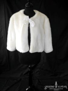 Pronuptia - Manteau en fausse fourrure ivoire
