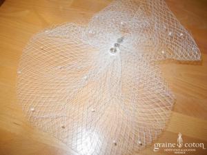 Pronuptia - Voilette ivoire avec strass transparent