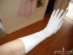 Pronuptia - Gants mi longs ivoire en satin