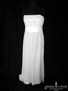 La Perla - Robe taille empire en mousseline fluide et dentelle