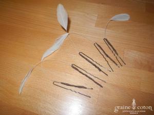 Catherine Varnier - Lot de 5 pics à cheveux plume