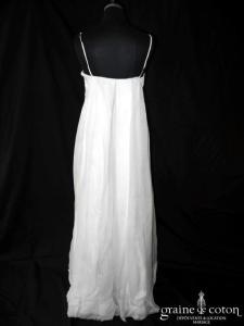 Paule Ka - Robe empire en organza de soie ivoire