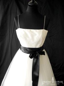 David Fielden - Robe bustier en dentelle et tulle