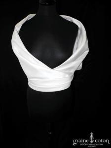 Cymbeline - Cache coeur / étole en mikado ivoire