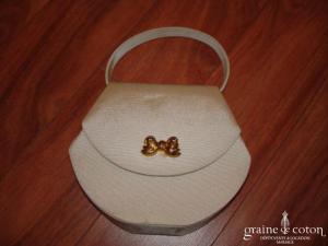 Nina Ricci - Petit sac recouvert de tissu, couleur crème foncé