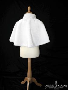 Boléro en fausse fourrure ivoire clair