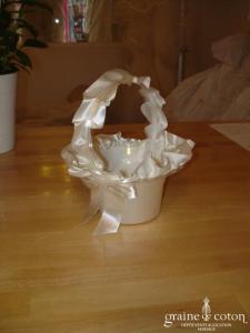 Panier en satin et plastique souple