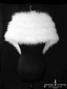 Étole/écharpe en duvet de cygne ivoire clair