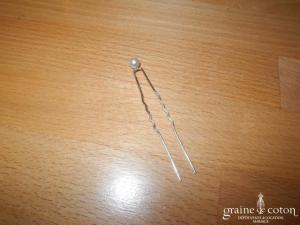 Pics à cheveux - Lot de 6 perles blanches