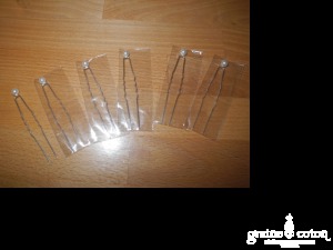 Pics à cheveux - Lot de 6 perles blanches