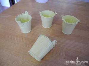 Deco2table - Petit seau en métal peint jaune