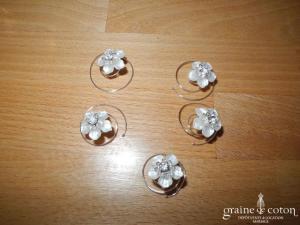 La Sposa - Lot de 5 curly fleurs ivoire