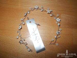 La Sposa - Fil de chignon argenté avec fines fleurs