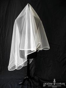 Pronuptia - Voile court de 1,50m en tulle ivoire clair