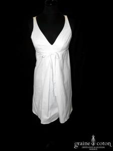 Consuelo Par Mari - Robe courte en coton épais ivoire