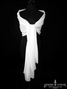 Cymbeline - Étole en mousseline ivoire