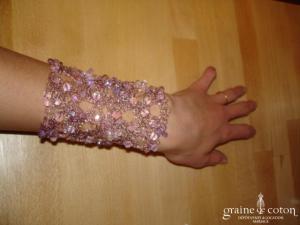 Emma Meston pour Max Chaoul - Bracelet rose violet