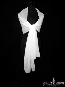 Pronuptia - Étole fluide en mousseline ivoire clair