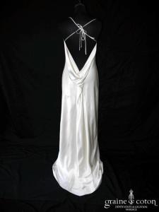 Fanny Liautard - Création fluide en satin de soie ivoire