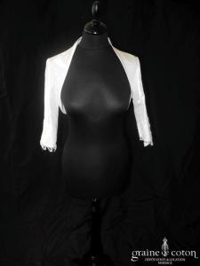 Linéa Raffaëlli - Boléro en taffetas ivoire et dentelle