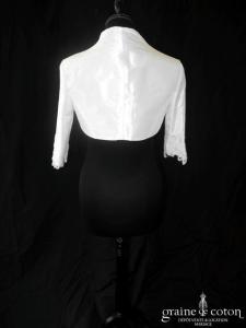 Linéa Raffaëlli - Boléro en taffetas ivoire et dentelle