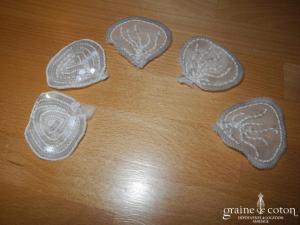 Constance Fourner - Lot de 5 pétales en organza de soie pour chignon
