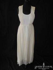 Carven - Création Guillaume Henry en coton et mousseline champagne