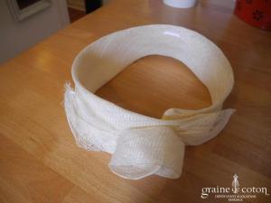 Bandeau en sisal ivoire