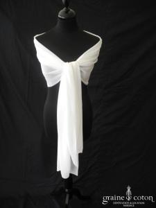 Bianco Evento - Étole en mousseline blanche