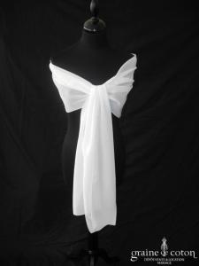 Bianco Evento - Étole en mousseline ivoire