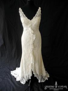 White One - Robe une pièce en dentelle ivoire