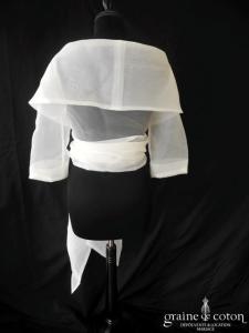 Pronuptia - Étole boléro cache coeur en organza ivoire