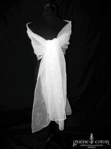 Étole en organza ivoire