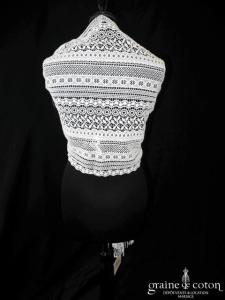 Pronuptia - Étole en guipure de dentelle ivoire