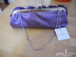 Pronuptia - Pochette en satin parme